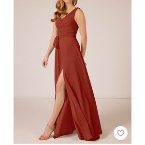 Size 6 Azazie “Bianca” bridesmaid dress RUST